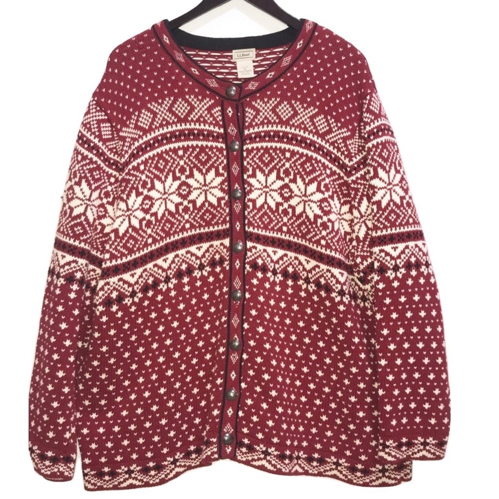 L.L. Bean || Red Holiday / Christmas sweater